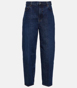 Mid-rise tapered jeans