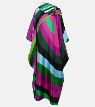 Iride silk twill kaftan