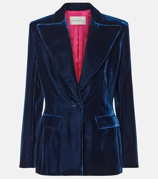 Fluid velvet blazer