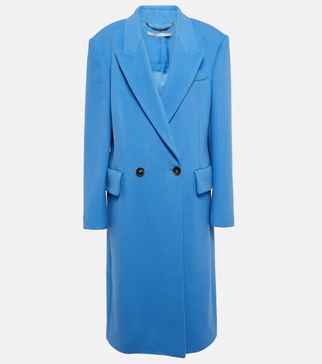 Double-breasted wool coat