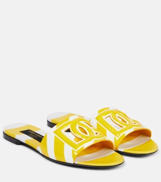 Portofino DG patent leather slides