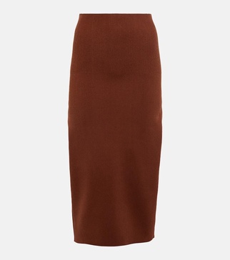 High-rise pencil skirt