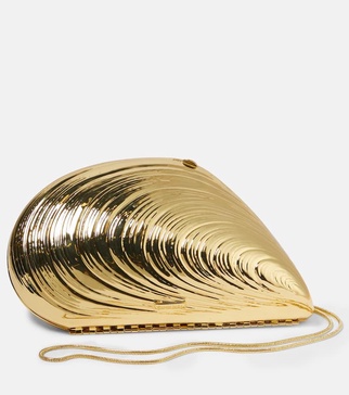 Bridget metal shell clutch