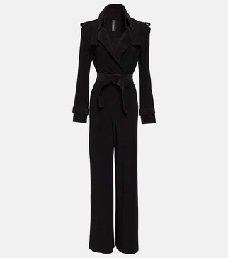 Belted jersey jumpsuit