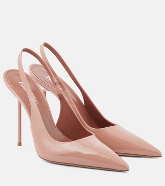 Lidia 105 patent leather slingback mule