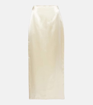 Bartelle satin maxi skirt