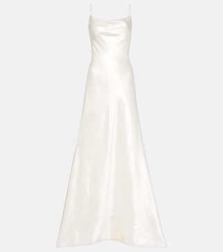 Bridal Kaia wool and silk satin gown