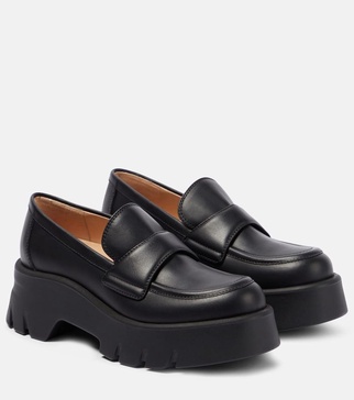 Farren leather platform penny loafers