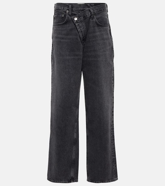 Criss Cross high-rise straight jeans