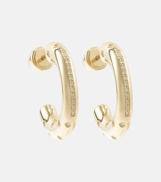 Peggy 14kt gold earrings with diamonds