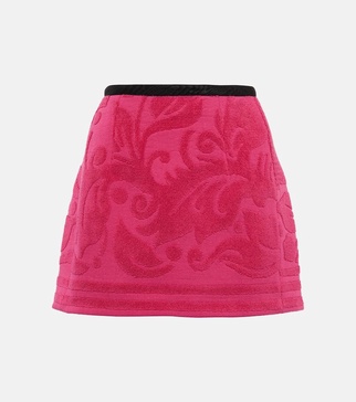 Jacquard cotton miniskirt