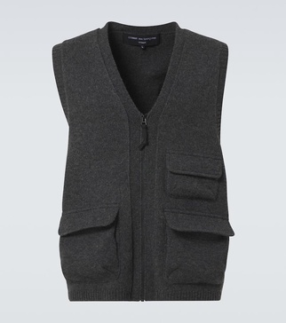 Wool jacquard cardigan