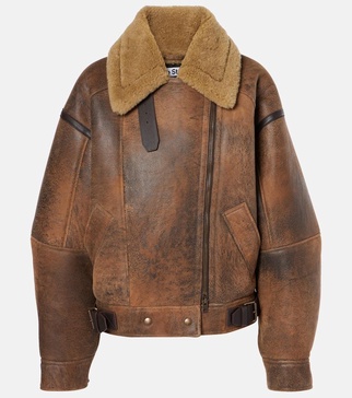 Lakota leather and shearling jacket