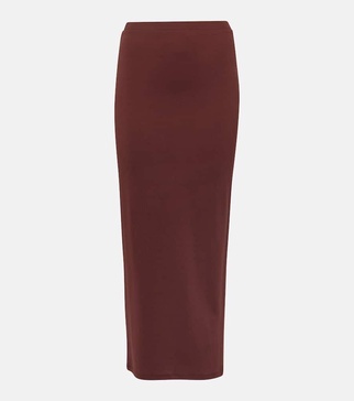 Jersey pencil skirt