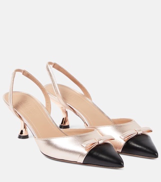 Bernadette leather slingback pumps