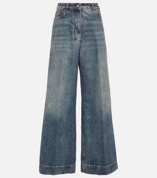 High-rise wide-leg jeans