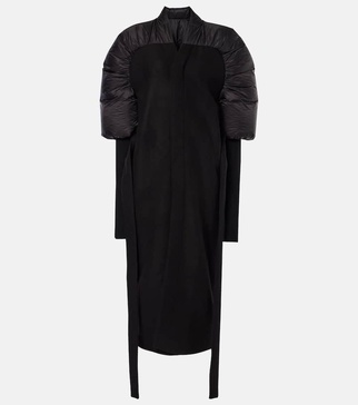 Duvetina down-paneled wool coat