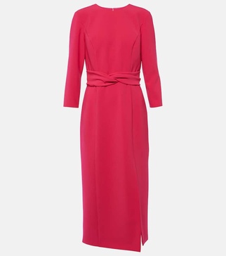 Crepe midi dress