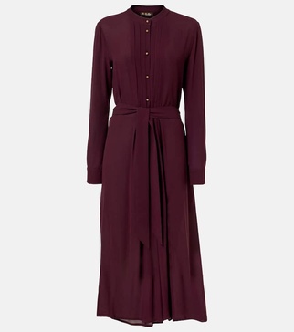 Hattie silk crepe midi dress