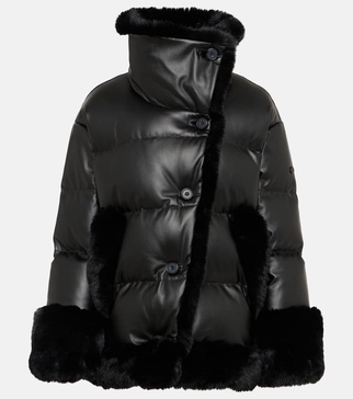 Solange faux fur-trimmed down jacket