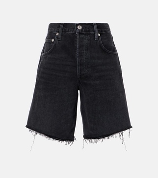 Ayla high-rise denim shorts