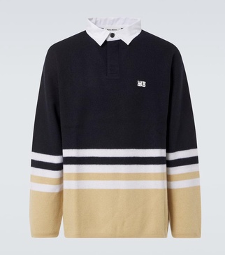 Cypher striped wool polo sweater