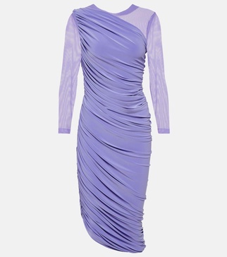 Diana ruched jersey midi dress