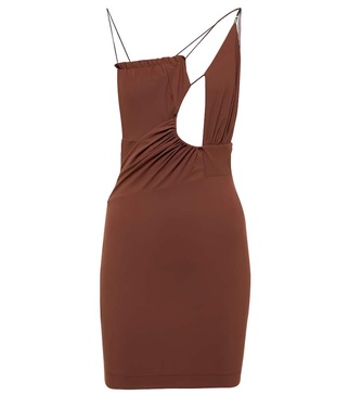 Cutout ruched minidress