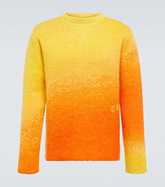 Gradient mohair-blend sweater