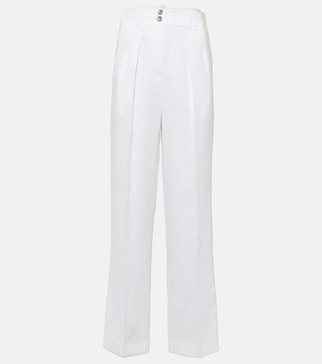 Linen wide-leg pants