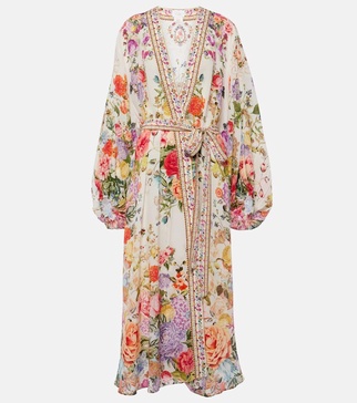 Sew Yesterday floral silk robe