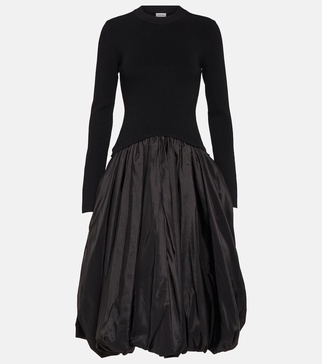 Kenlie taffeta-trimmed midi dress