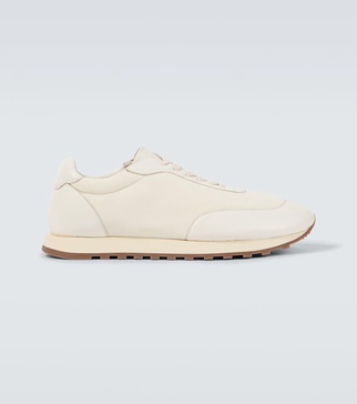 Owen leather-trimmed sneakers