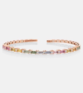 Rainbow Fireworks 18kt rose gold bracelet with gemstones