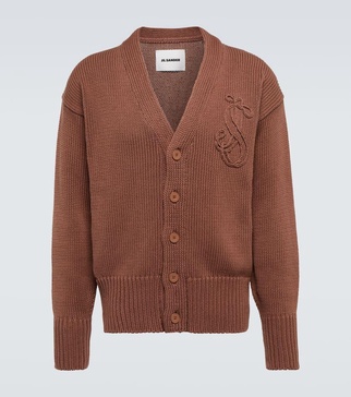 Embroidered knitted cardigan