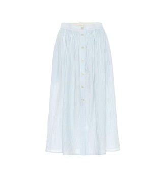 Olivo gingham cotton midi skirt