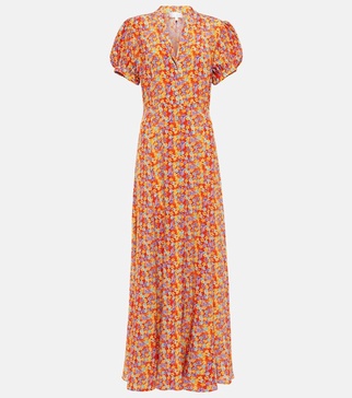 Bel floral silk crêpe maxi dress