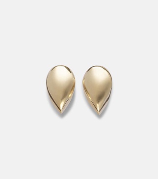 Curved Claw 18kt gold earrings