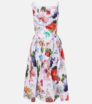 Sunday floral cotton corset dress