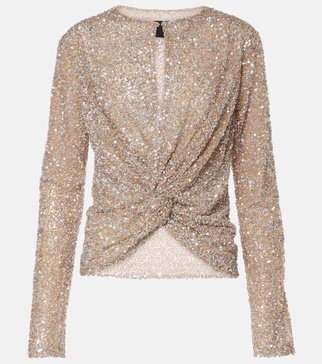 Noa sequined cutout top