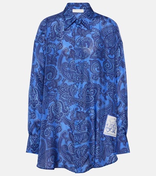 Ottie paisley silk habotai shirt