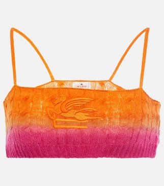 Colorblocked wool bralette