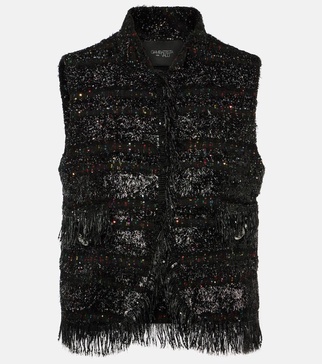 Sequined curly vest