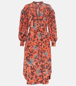 Taiana floral printed midi dress