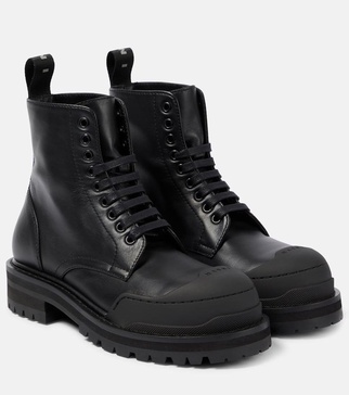 Dada leather combat boots