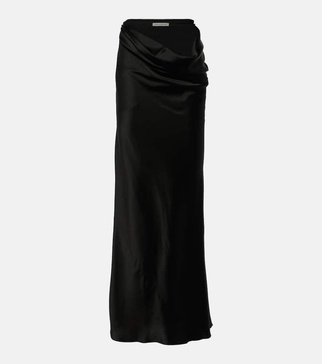 Drifted silk maxi skirt