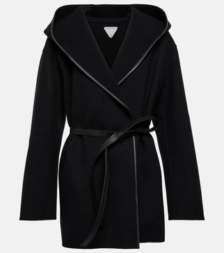 Belted wool and cashmere coat