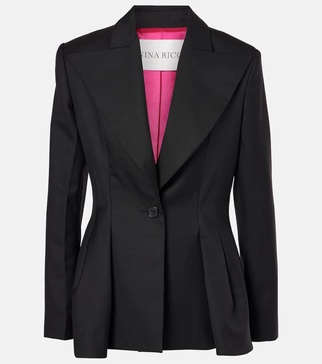 Wool gabardine blazer