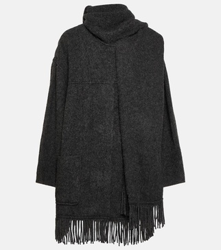 Faty wool-blend scarf coat