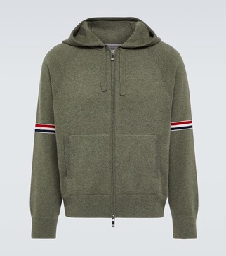 RWB Stripe cashmere hoodie